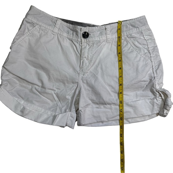 Converse One Star White Shorts Size 4 Tie Detail at the Hem Cuffed Cotton NWOT - Picture 8 of 14